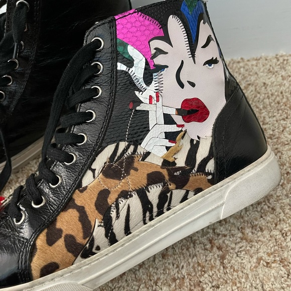 Saint Laurent antibes patchwork high tops sz 41 - Picture 11 of 13